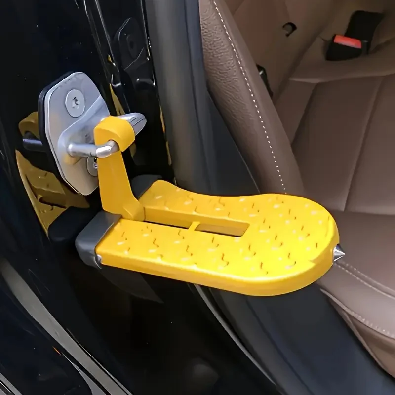 1PC Foldable Car Door Step, Durable Metal Mount for Easy Roof Access. Universal Fit for Most Vehicles.