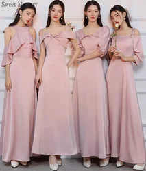 Reject Return M79 Fashion Satin Blue Pink Bridesmaid Dresses Long Birthday Party Prom Gown Women Girl Lady Wedding Party Dress