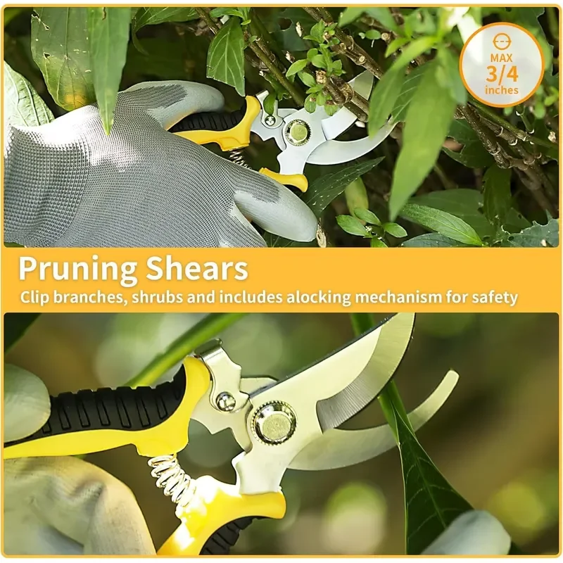 for 7 Piece Durable Gardening Tools Set Non-Slip Rubber Grip Stainless Steel DIY OEM Customizable Fast Delivery All Season