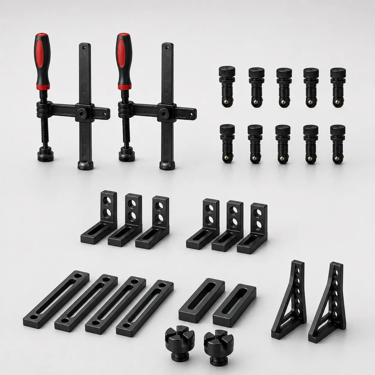 New Welding Fixture Kit Modular Clamping System for 3D Welding Tables Q355 Steel No Electricity Required