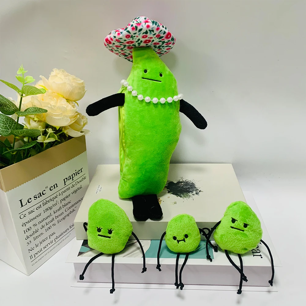 TreasuringU New 31cm Secret Staycation Plush Toys Edamame Family Dolls Kids Plant Stuffed Plushie Toy Birthday Gifts