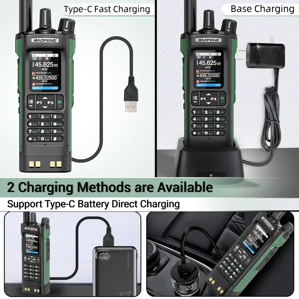 2PIS baofeng UV-32 GPS 10 واط التخييم طويلة المدى لاسلكي تخاطب مجموعة أجهزة الراديو الملكية الاتصالات جهاز الإرسال والاستقبال اتجاهين الاتصال الداخلي