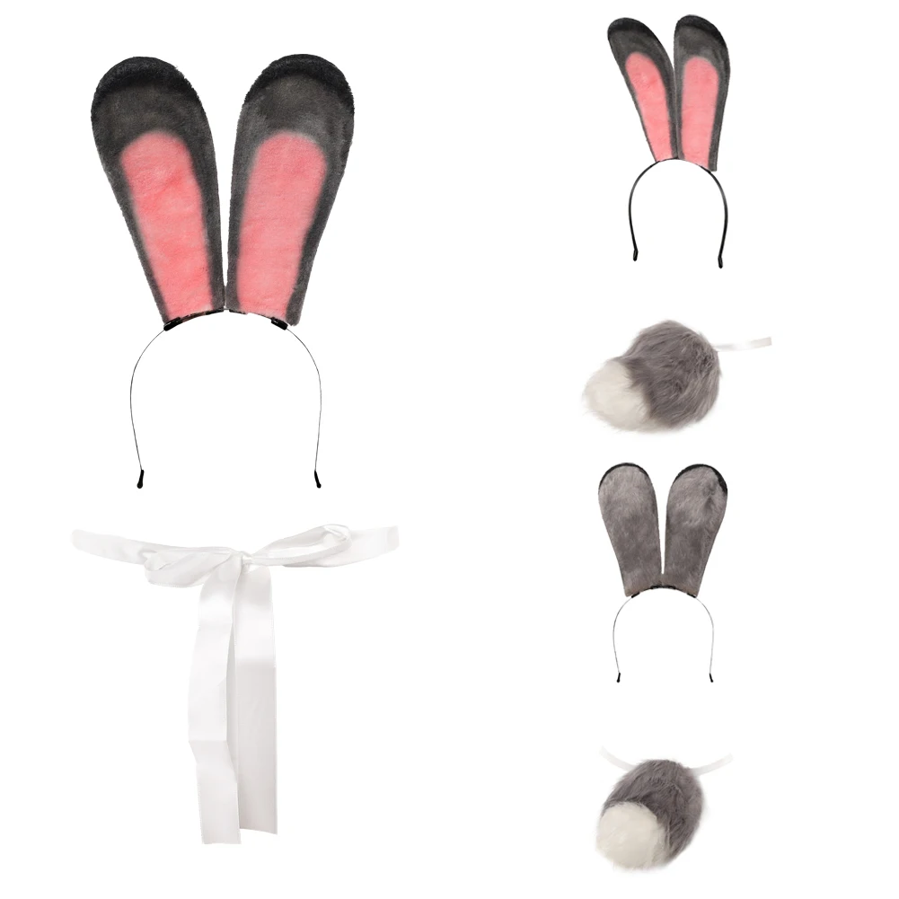 Fox Nick Wilde Rabbit Judy Hopps Cosplay Wig Headwear Hairband Costume Props Rabbit Ears Carrot Headband Halloween Disguise - view 6