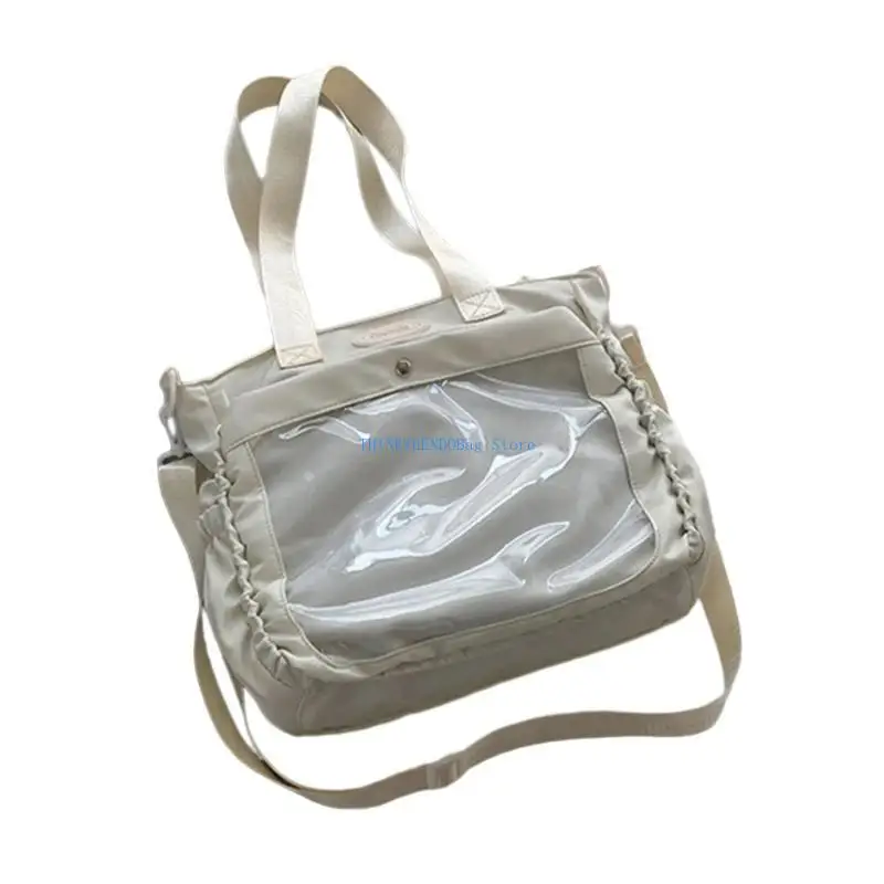 

63HC Practical Nylon Bag Alternative Multi Pocket Design Friendly Shoulder Crossbody Bag Lightweight Everyday Carry Essential