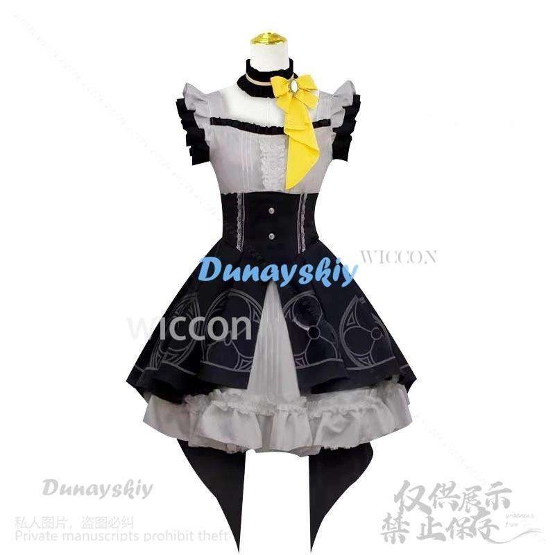 Juego de Anime archivo azul Cosplay Iochi Mari disfraz vestido de Lolita peludo Cos pelucas Earwear para Halloween Navidad niñas personalizado