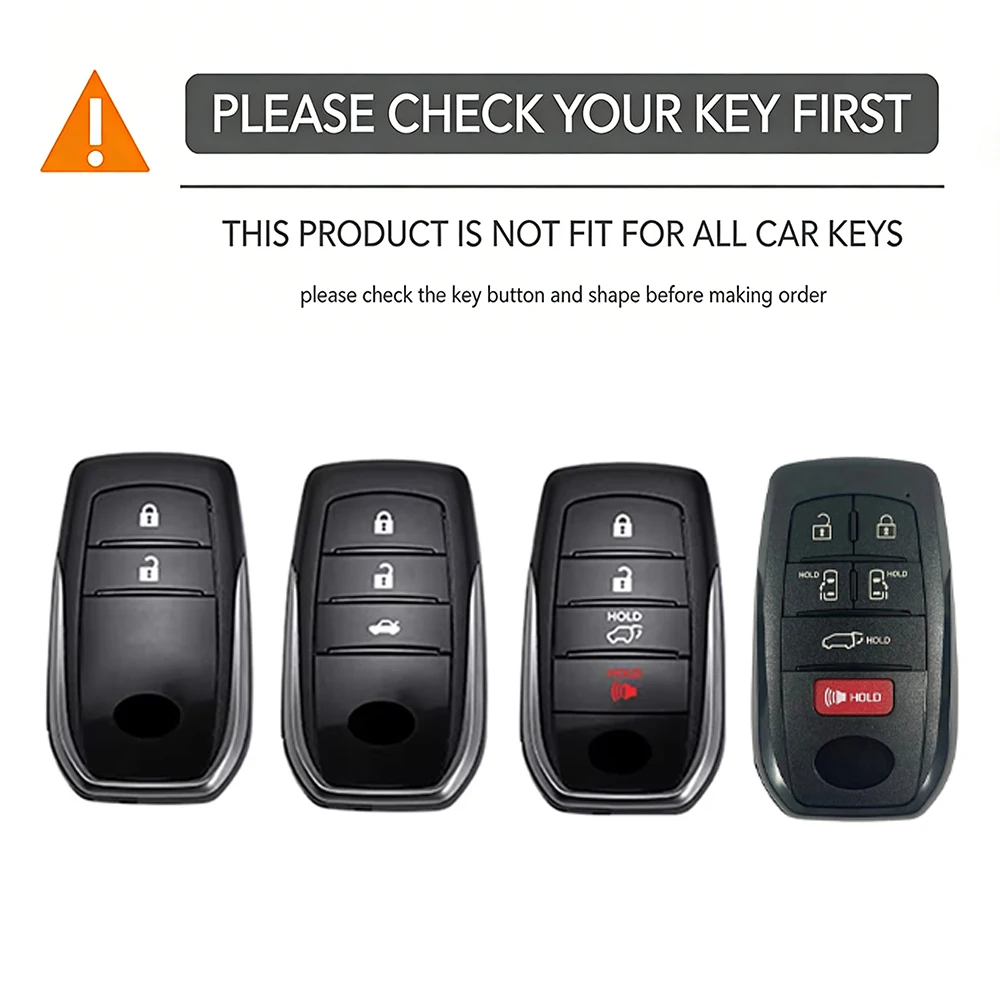 2026 Silicone Car Key Case Cover Chain For Toyota Corolla Hatchback Cross Yaris Cross Prius Hilux Land Cruiser LC200 LC250 LC300