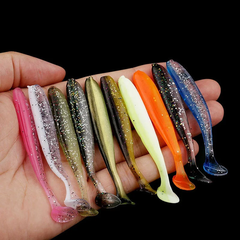 10pcs Soft Lure Silicone Bait Shad Wobbler Fishing lure Sea Worm Swimbait Streamer Silicone Lure spinnerbait Fishing accessories