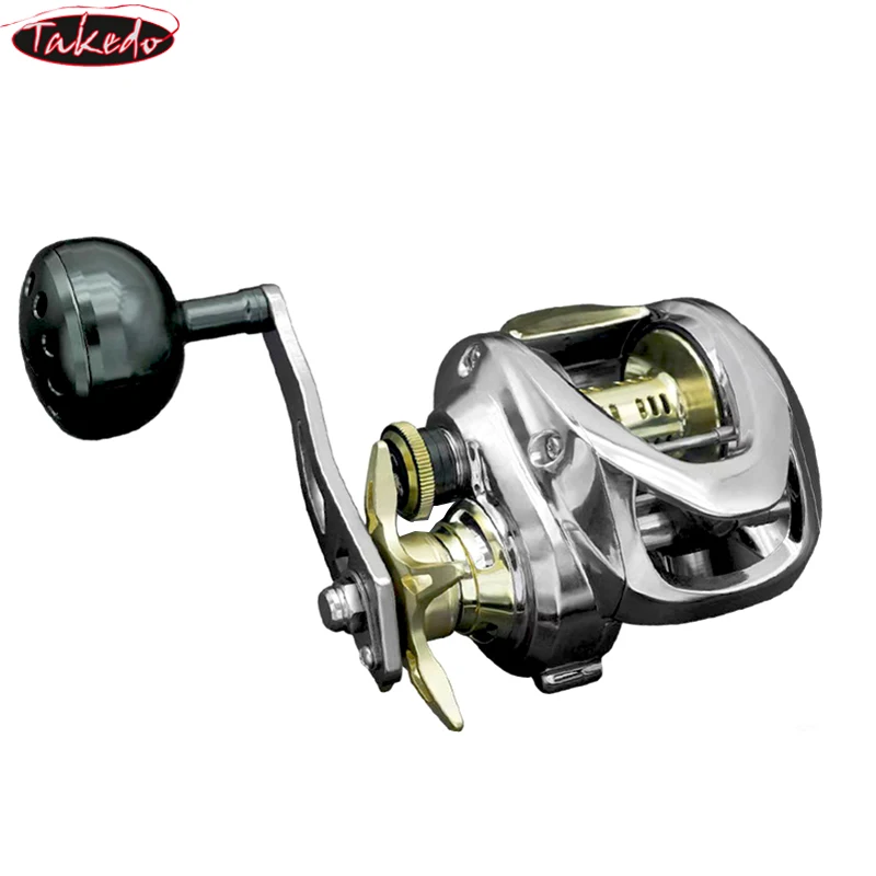 

TAKEDO Metal Fishing Reel 7.2.1 Gear Ratio Saltwater Freshwater Carp Baitcasting Wheel 12KG Max Drag Casting Reel For Bass Pike