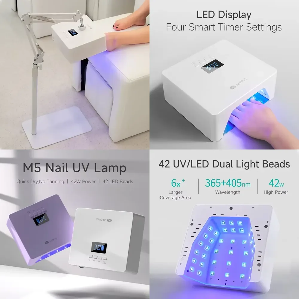 AMDMG 2024 New Sell Hot 90 Leds 42 Lamp Beads High Power UV Nail Lamp Polish Gel Dryer Smart Sensing for Nail