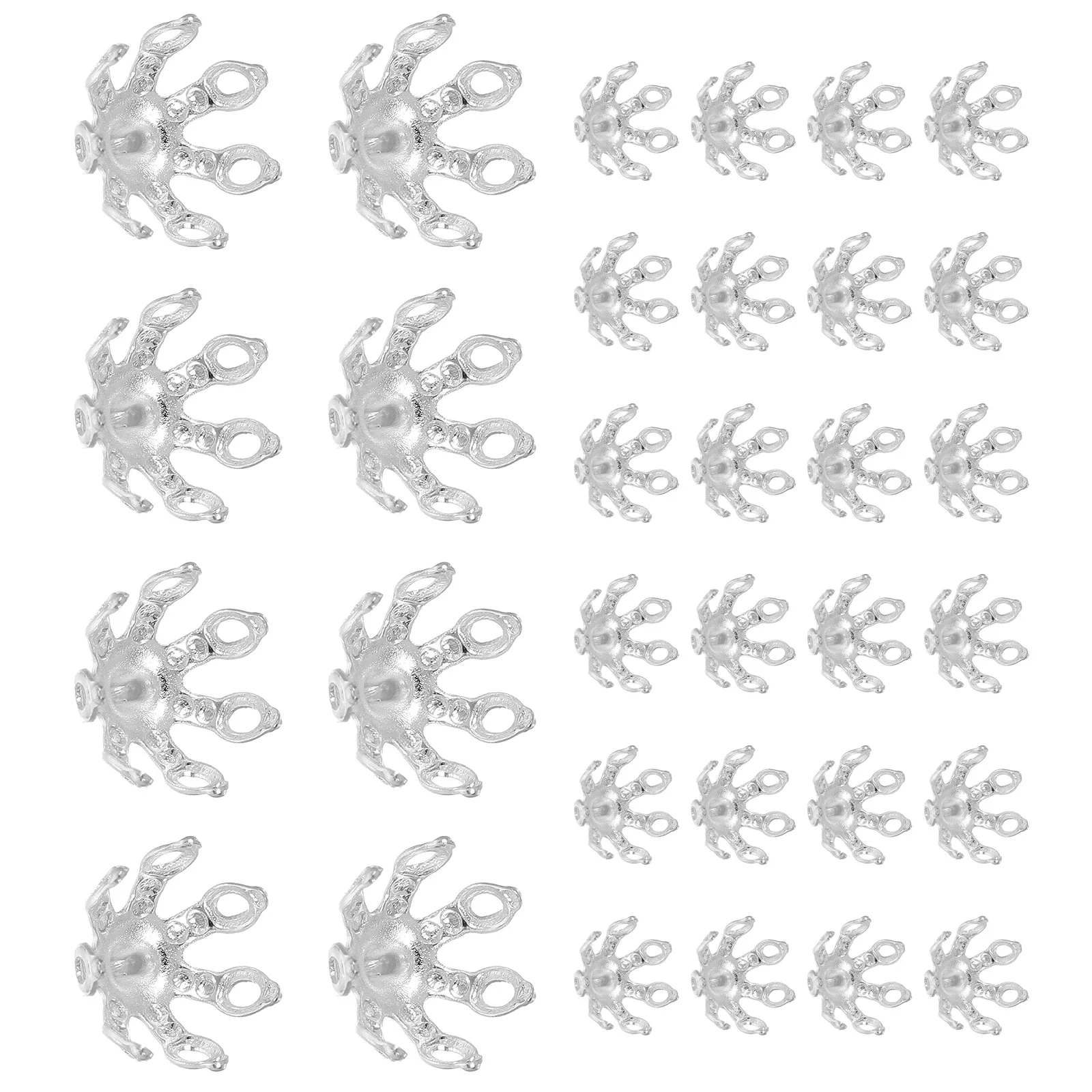 

100Pcs 10Mm Copper Bell Bead Caps Pure Copper Flower Shape Spacers for Jewelry Making DIY Necklace Earring Decoration