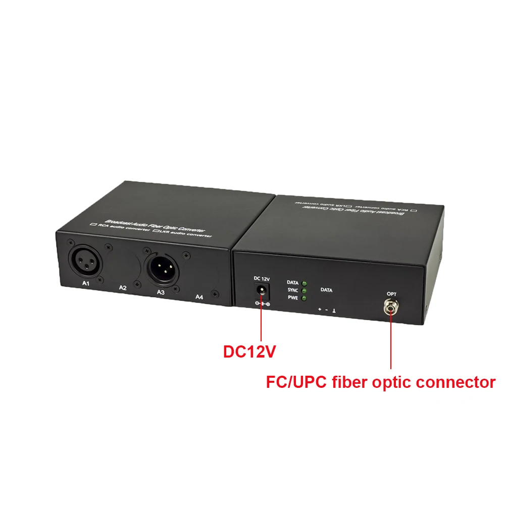 1-kanaals Bidirectionele Xlr Audio-Naar-Vezelconverter Gebalanceerde Audio-Naar-Vezelzender Ontvangerset Sm Fc Voor Audiosystemen