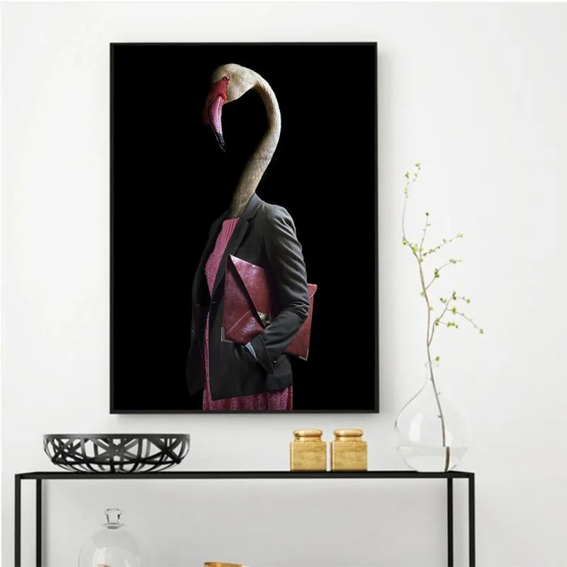 Deer Animal in Clothes Gentleman Wall Art Renaissance Poster And Prints Animals Canvas Stag Picture For Bedroom Decor Painting