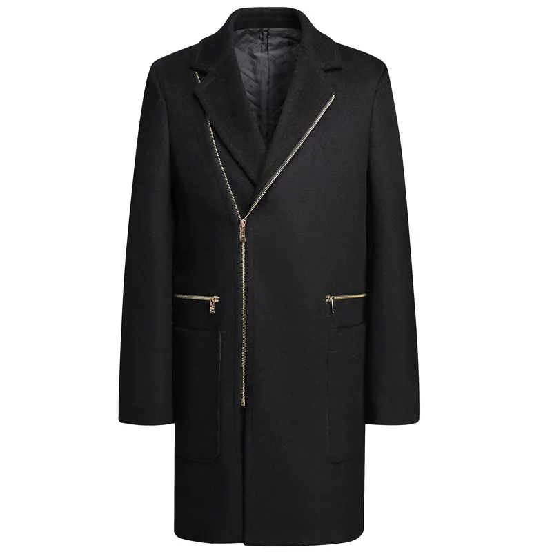 

Wool Blend Coat White Mans Collarless No Collar Minimal Clean Basic Essential Fundamental Principal Primary Main Central Core Bf