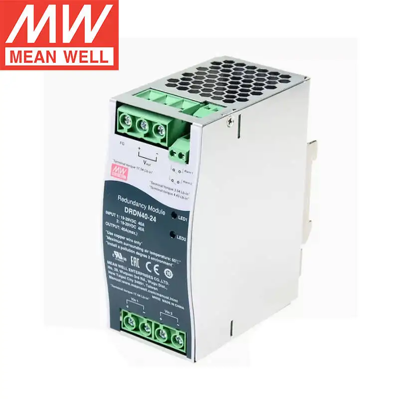 

Tai Wan MEAN WELL DRDN40-24 24V 40A DIN Rail Type Redundancy Module Brand New Original