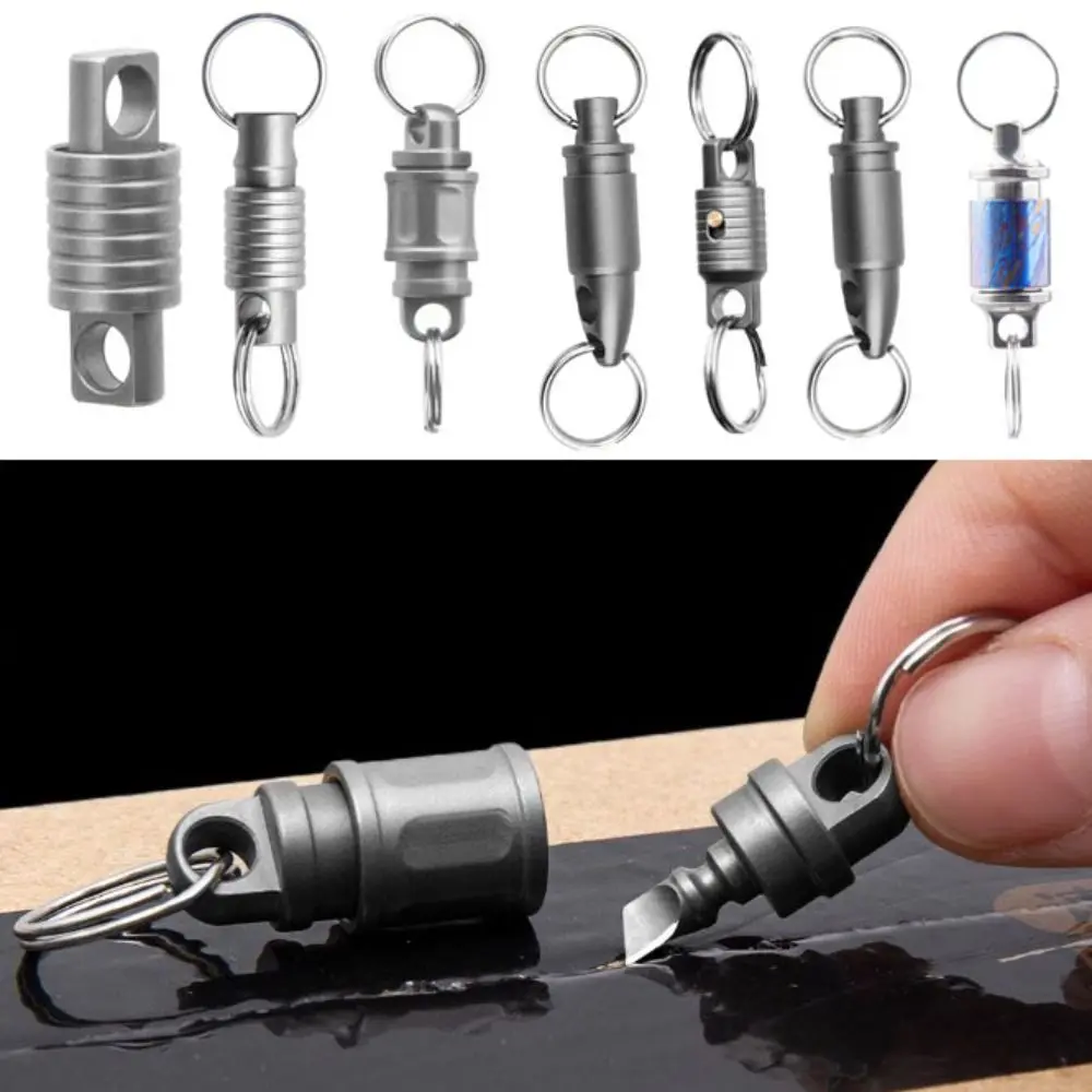 

New Portable Titanium Alloy Keychain Ultra-light 360° Rotatable Brass Keychain Keychain Accessories Outdoor Small Tool