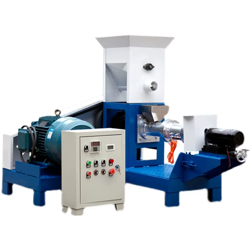 Fully Automatic Feed Extruder Aquaculture Floating Pellet Machine Fish Feed Machine Dog Food Machine Corn Extruder(Customized)