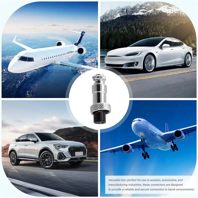 AB25-10Set 12Mm Aviation Connector Male + Female Circular Air Socket Plug Electrical Wire Panel Connector