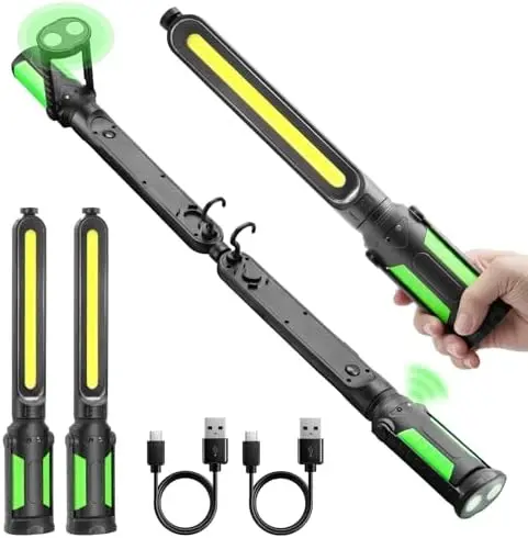

Rechargeable Magnetic Work Light Bar 2400LM, Dual-Mode Sensor Light for Car, Garage, Workshop (2 Pack)