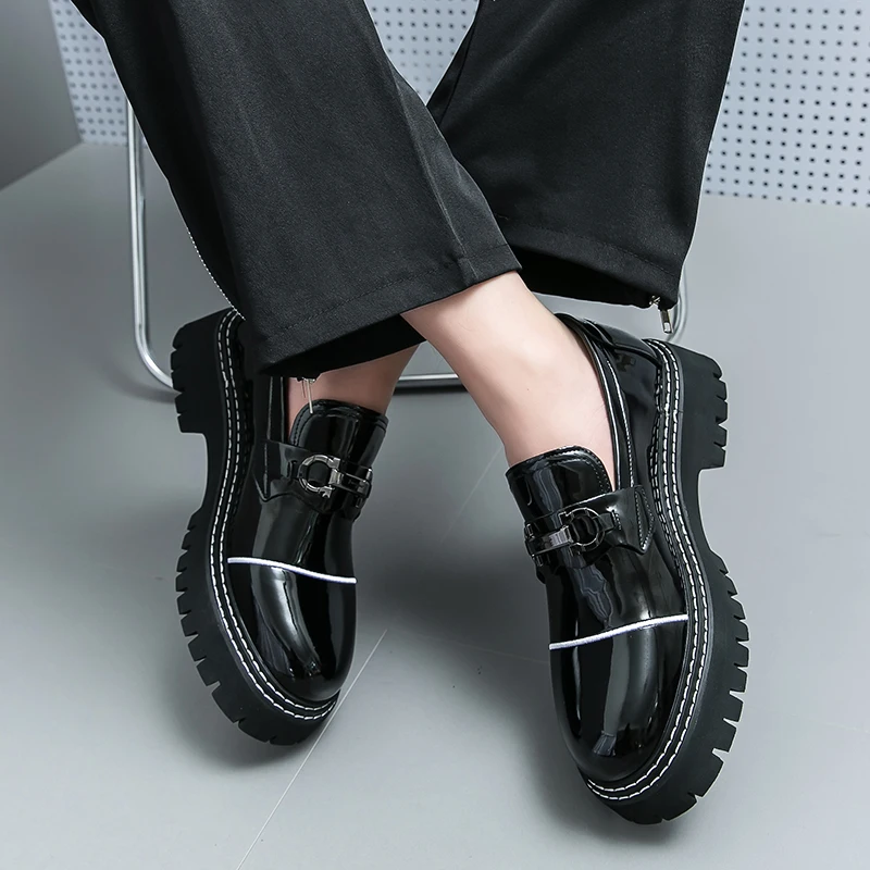 Mens Shoes Mens Loafers Leather Comfort Flats Moccasins Casual Business Formal Shoes Party Dress Shoes