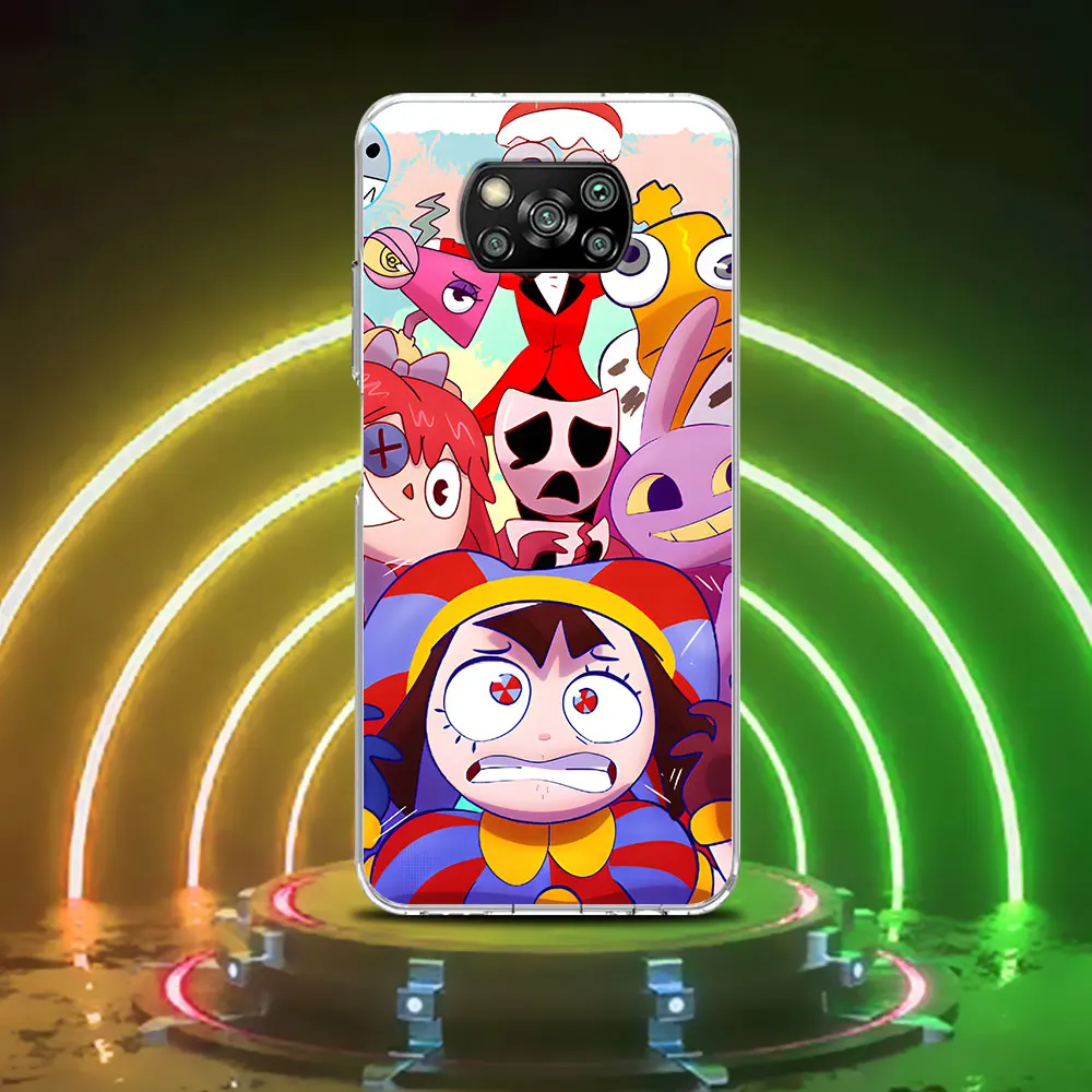 The Amazing Digital Circus Case for Xiaomi Poco X6 X4 F4 X3 X5 F5 M5s Pocophone F1 F3 M3 F2 M4 Pro TPU Transparent Phone Cover