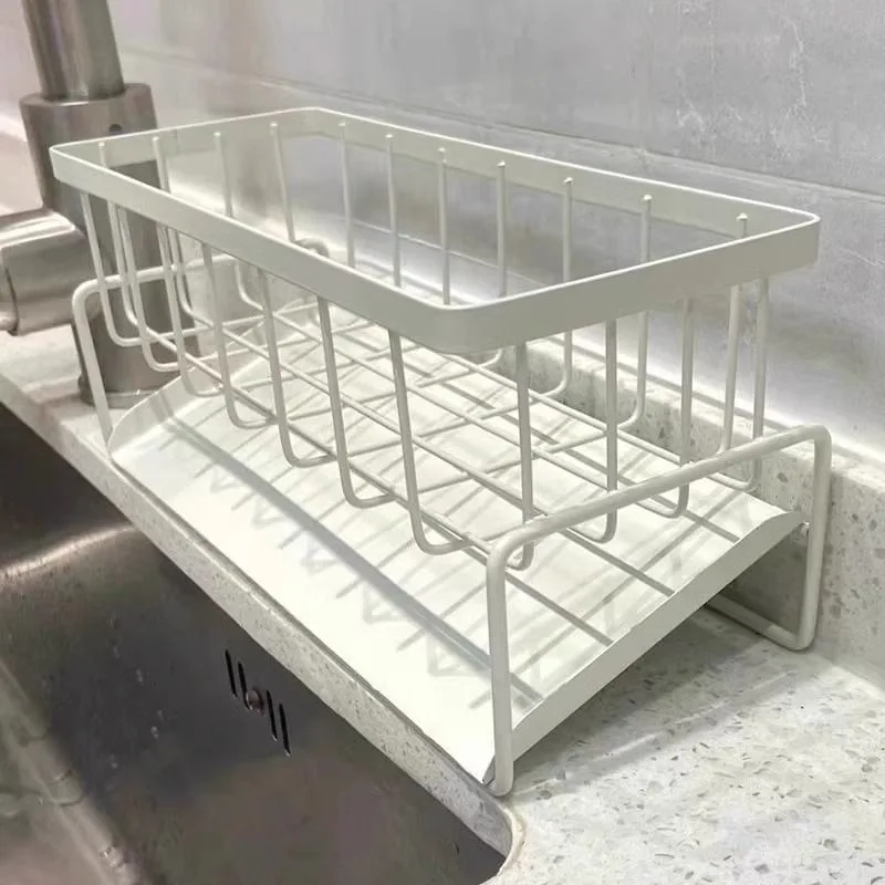 

Kitchen Sink Storage Rack, Rag Rack, Faucet Sink Multifunctional Drain Rack, Detergent Steel Wire Storage Tool