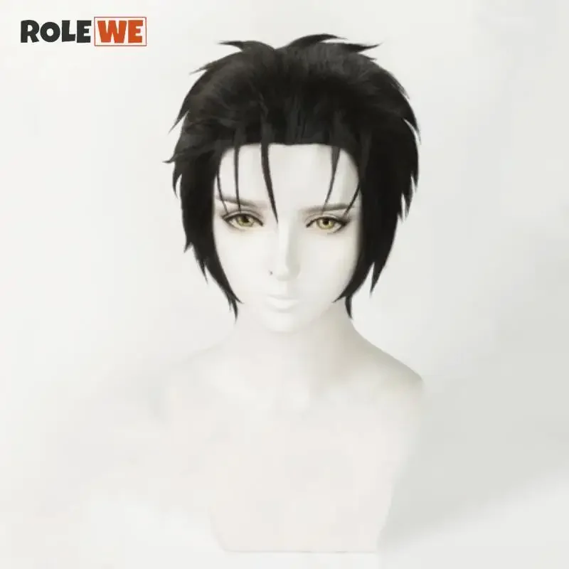 Okabe Rintarou Cosplay Wig Anime Steins Gate  Black Hououin Kyoma Wig Heat Resistant Mad Scientist Party Okarin Wigs   Wig Cap