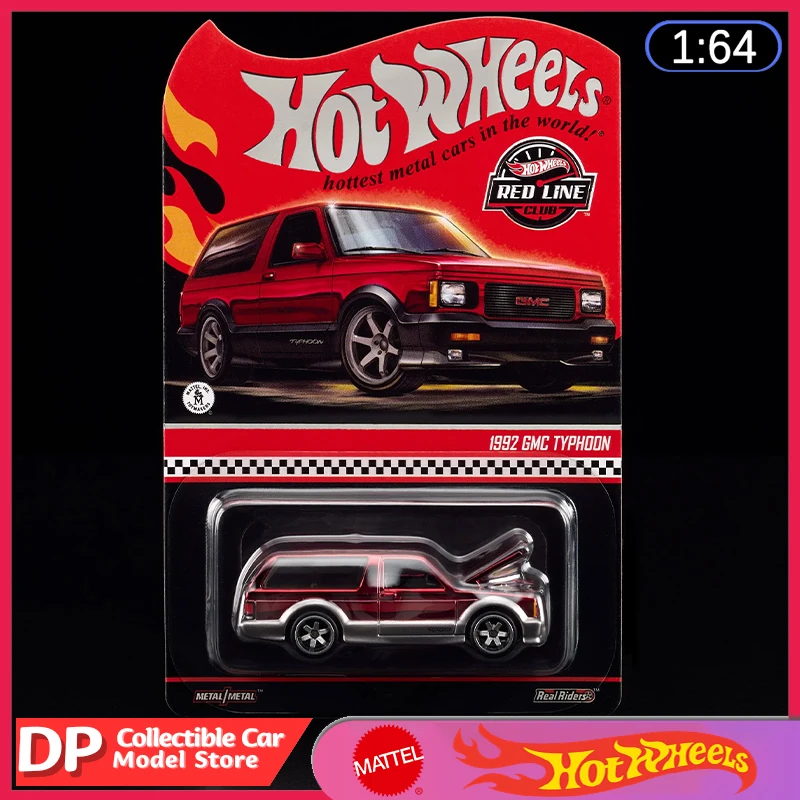 

New Hot Wheels Collectors Rlc 1992 Gmc Typhoon Suv Apple Red Full-Metal Black Chassis Mag Wheels 1:64 Scale Model Cars