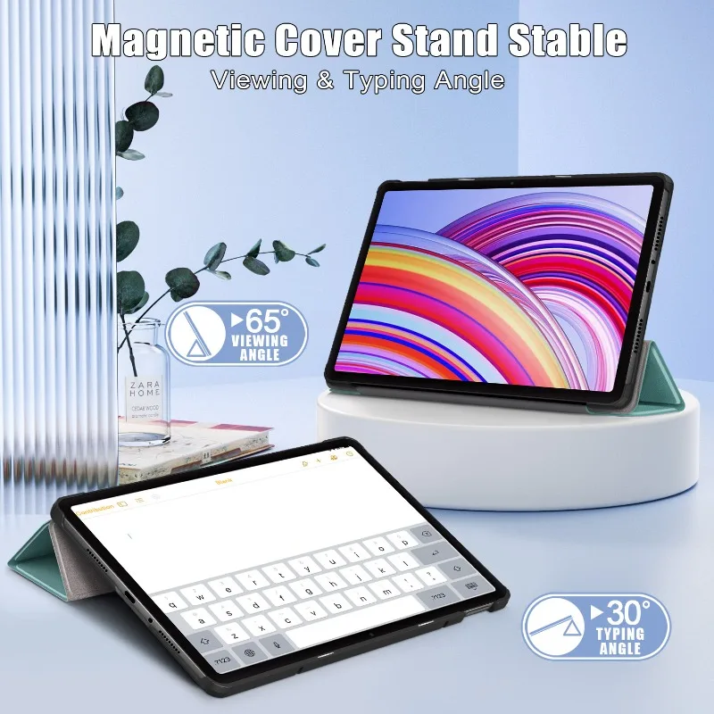 For Xiaomi Redmi Pad Pro 2024 Case Tri-Folding Stand Case Funda for Xiaomi Poco Pad Red Mi Pad Pro Tablet with Auto Sleep Cover