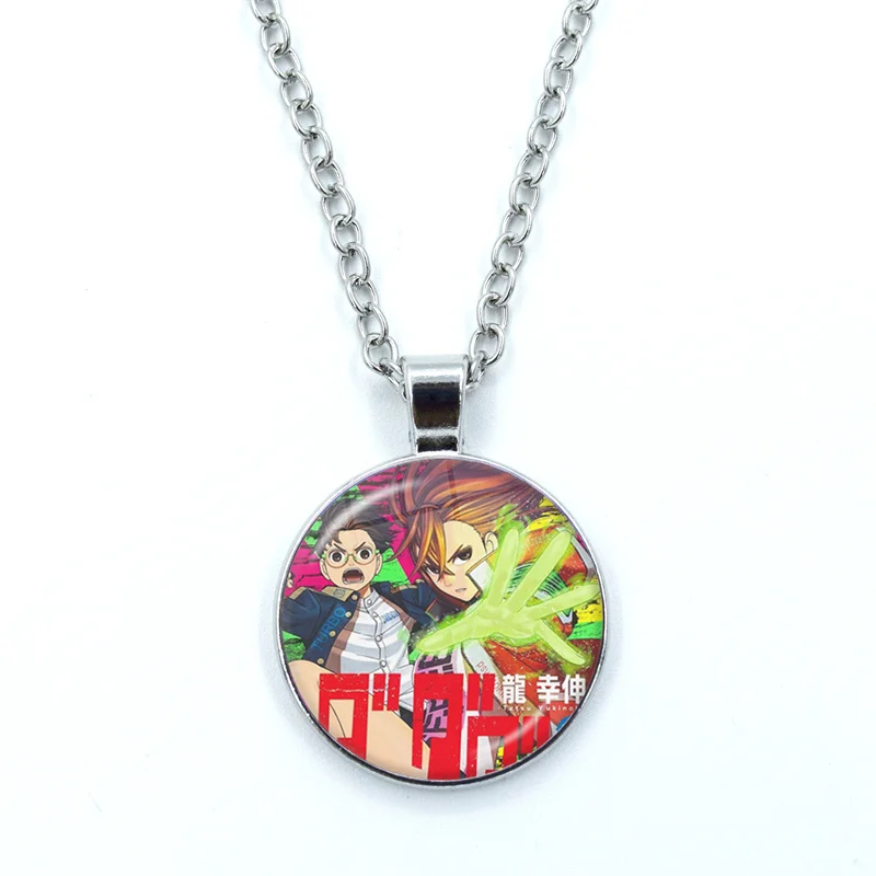 Anime Dandadan Ayase Momo Takakura Ken Aira Shiratori Glass Dome Cabochon Pendant Fashion Crystal Jewelry