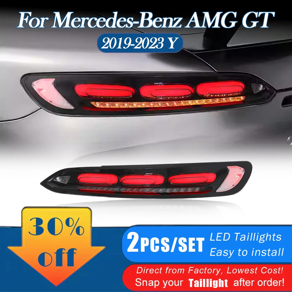 Auto Part Taillights Assmebly For Mercedes-Benz AMG GT2019-2023 LED Tail Light Rear Fog Brake Turn Signal Automotive Accessories