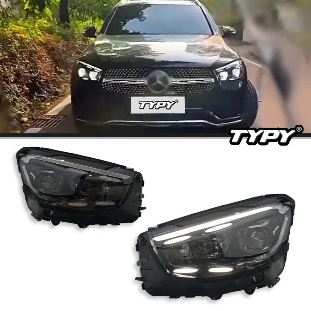 

TYPY Car Lights For Benz GLC 2016-2022 Headlight Upgrade Modified to New DRL Dynamic Turn Signal LED Headlight Auto Accessories