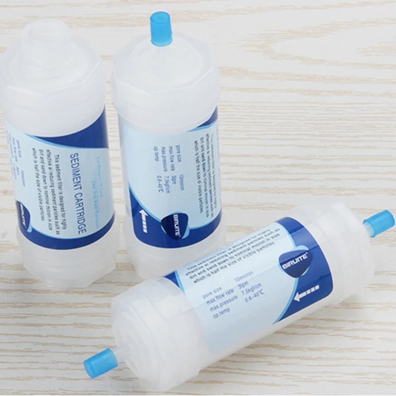 10 Micron Inline PP Sediment Water Filter Cartridge with 1/2 Inch Thread or 1/4 Inch Quick Connect for RO System