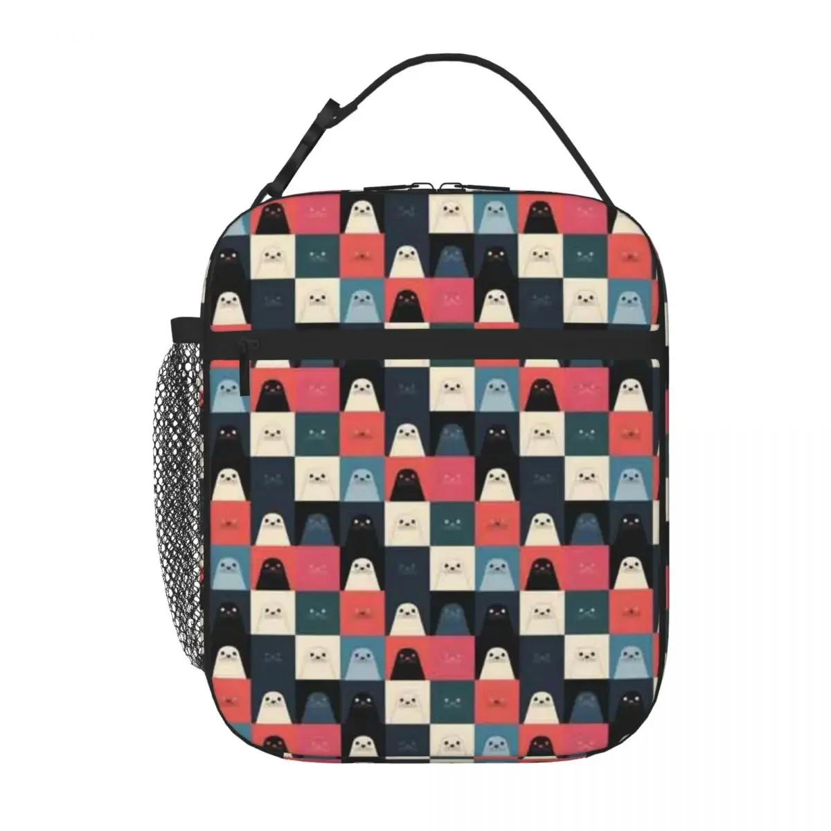 Bestselling Red Harbor Seal Pattern Neoprene Texture Leakproof Lunch Bag Safari Lunch Insulated Lunch Bag