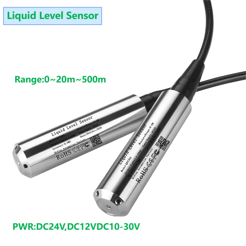 

Liquid Level Transmitter Sensor DC10-30V Submersible Liquid Level Sensor Transducer 4-20mA 0-10V RS485 Output Water Level Meter