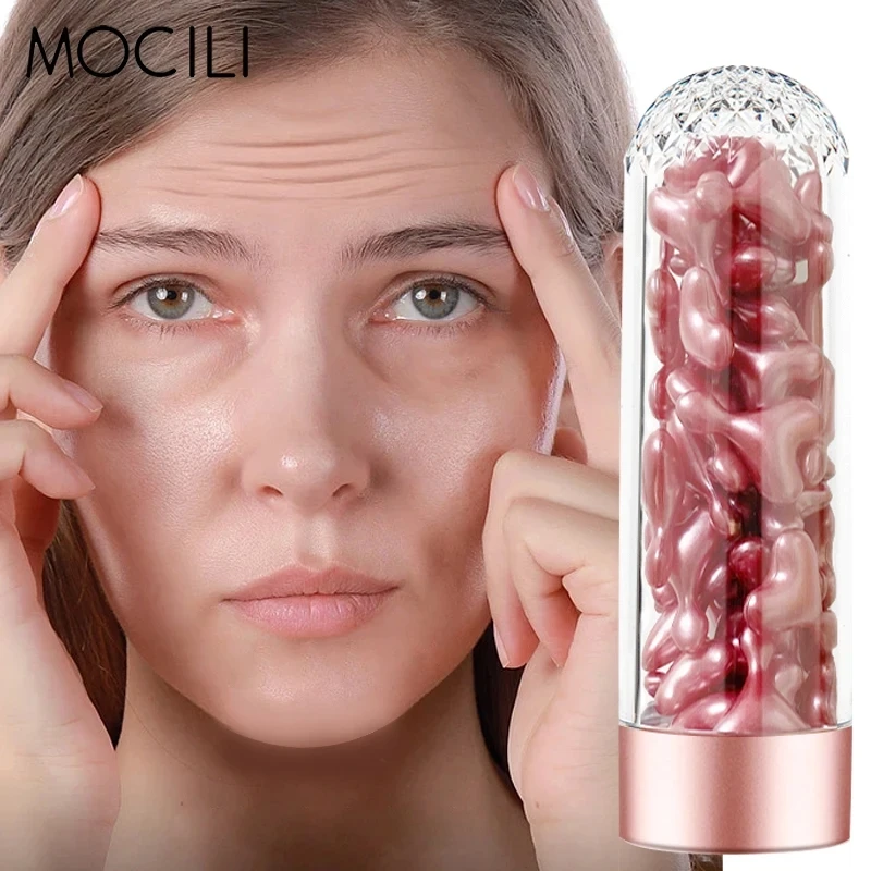 Retionl Night Serum Capsules Remove Fine Lines Anti-Aging Firming Brighten Repair Shrink Pore Reduce Wrinkles 50 Capsules