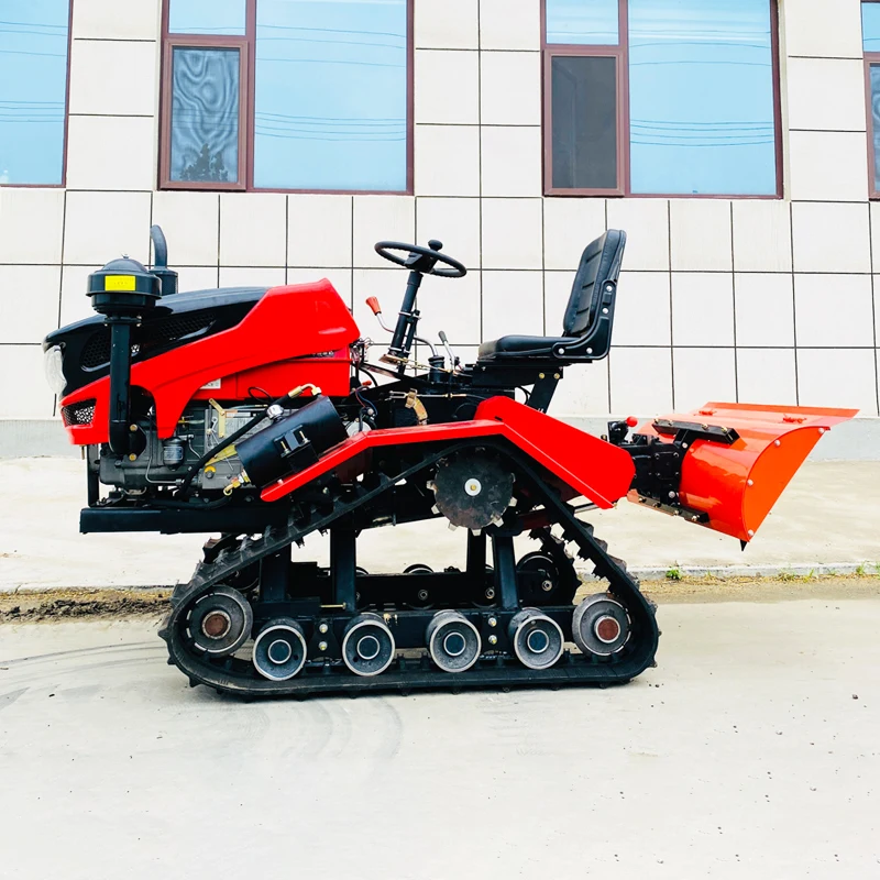 

Customized Wet & Dry Dual Use Rotary Tiller, Crawler Tractor and Ride-On Small Agricultural Plowing Machine