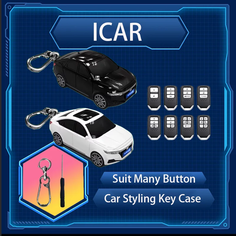 

ICAR Car Key Case for Honda Accord CRV CR-V Fit Civic Accord HR-V HRV City Odyssey XR-V Remote Key Cover Car Model ACCESSORIES