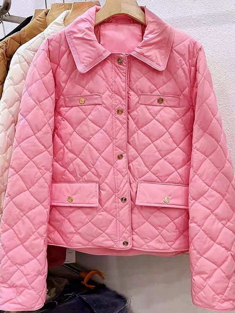 Down Jacket Women 2026 Luxe Lightweight Shirt Influencer Fashionable Classy White Duck Filling Slimming Elegant Chic Puffer Coat