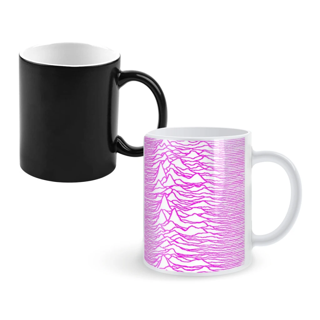 

Unknown Pleasures in PinkCoffee Mugs And Mug Creative Color Change Tea Cup Ceramic Milk Cups Novelty Gifts