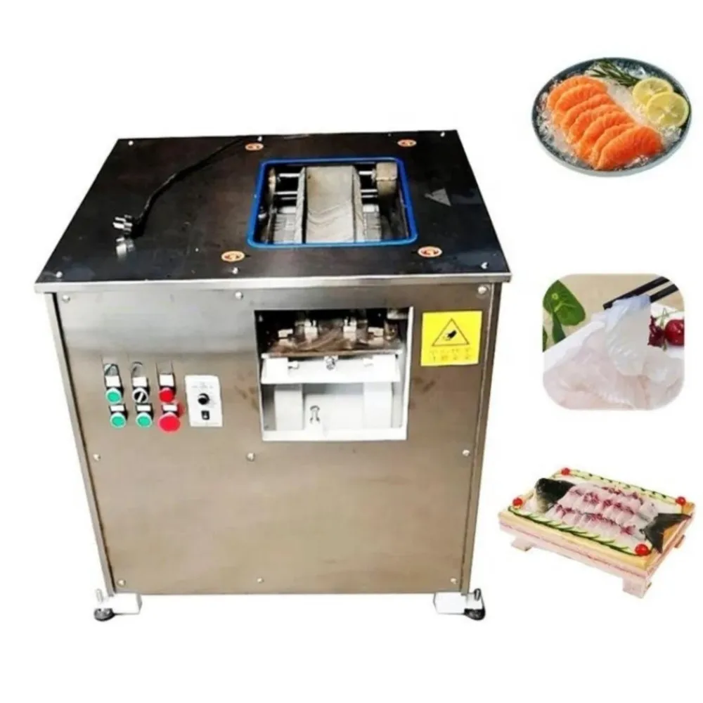 

350-500KG/H Commercia High Outputl Fully Automatic Salmon Slicing Machine Fresh Fish Meat Slicer Cutter Machine