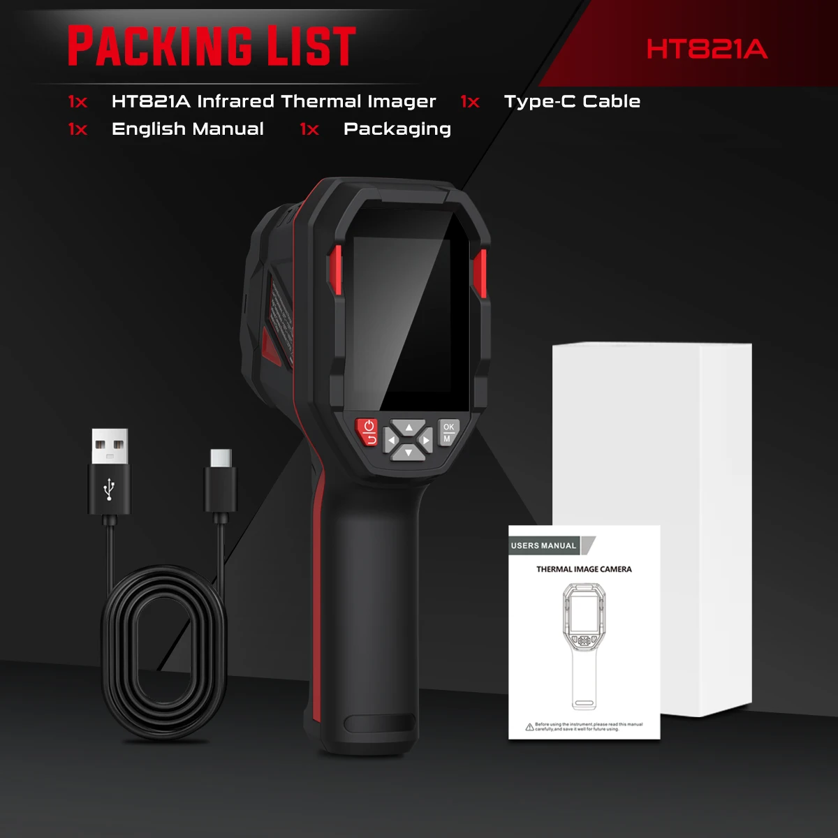 HABOTEST HT821A Macro Lens rechargeable thermal imaging camera