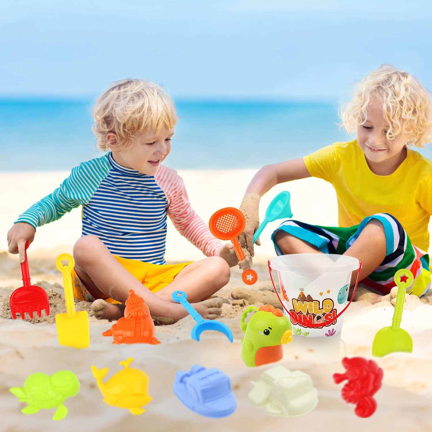 

Summer outdoor beach children's sand digging toy set, baby beach water play parent-child interactive entertainment