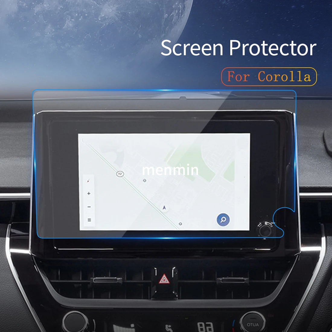 

Car Stickers Carplay Screen Protector For TOYOTA Corolla R 2024 Display Tempered Glass Protective Film Navigation Auto Accessory