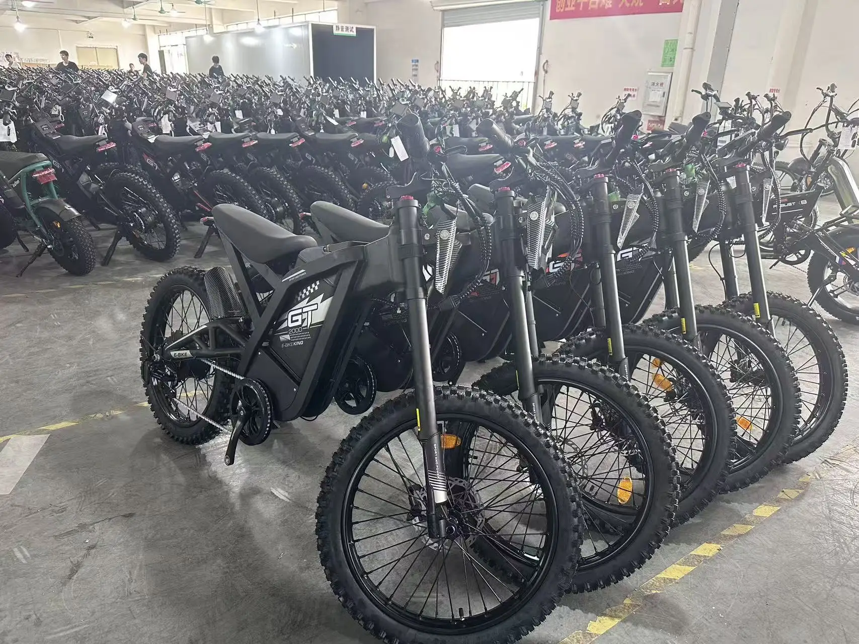 FHJ GT2000 2000W 48V 30Ah Lithium Battery 24-Inch Central Motor IP45 Waterproof 7-Speed Electric Mountain Fat Tire Gravel Bike