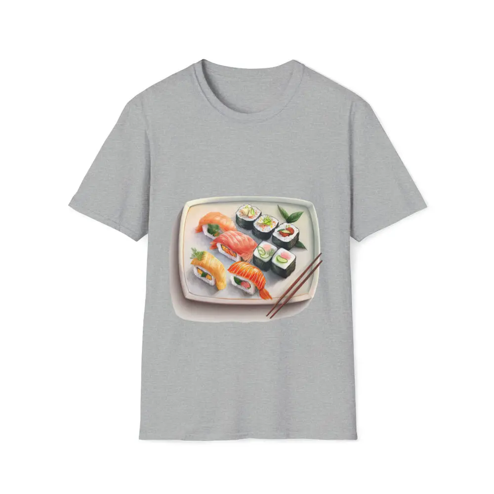 Sushi Shirt Cute Sushi Gift Street Fashion Sushi Shirt Japanese Cuisine T-Shirt High Quality 100%Cotton Short Sleeve