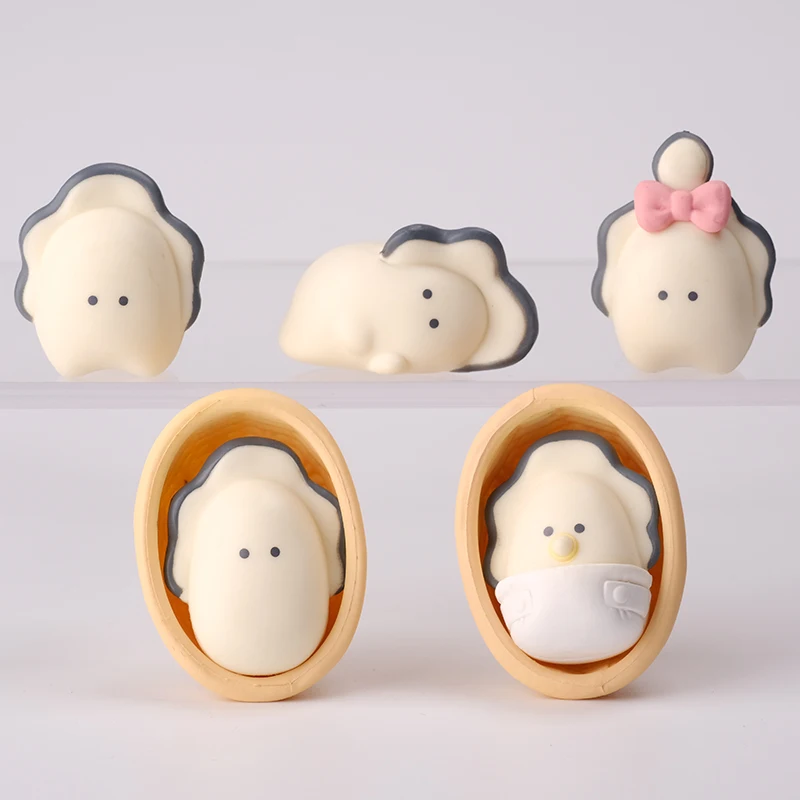 

Capsule Toys Cute Figures Cradle Baby Oysters Kawaii Doll Model Toys Table Ornament Collection Children Birthday Gifts