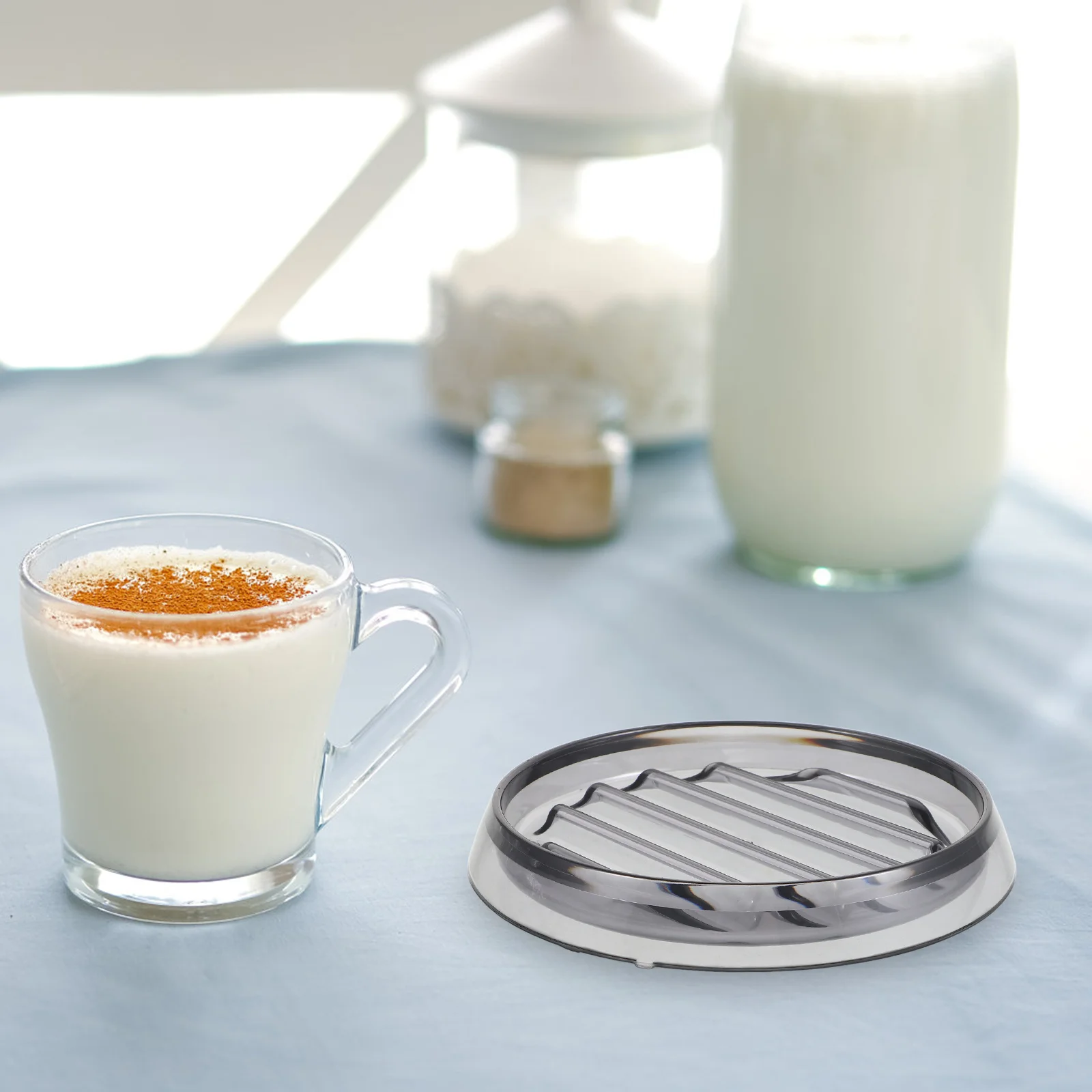 

Round Kettle Mat Coaster Heat Insulated Multi-Purpose Tray Saucer for Home Kitchen Dining Room Countertop Protector