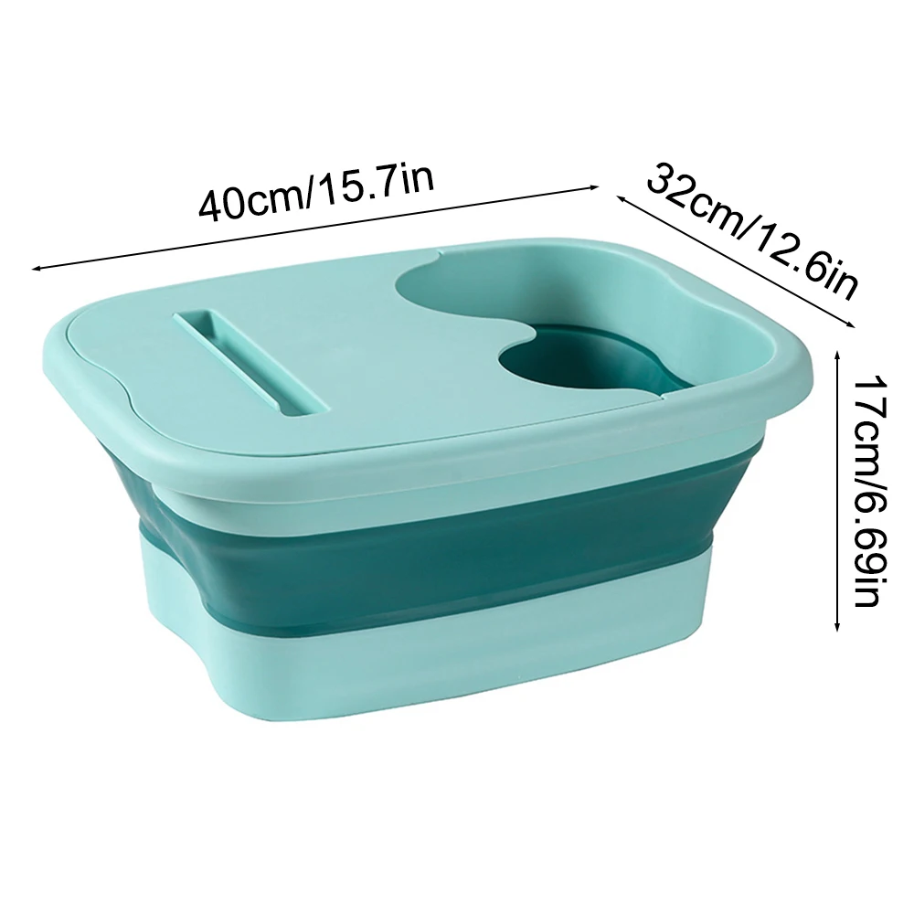 Foldable foot bath tub – portable, covered basin with ergonomic design, suitable for travel and home use - view 6