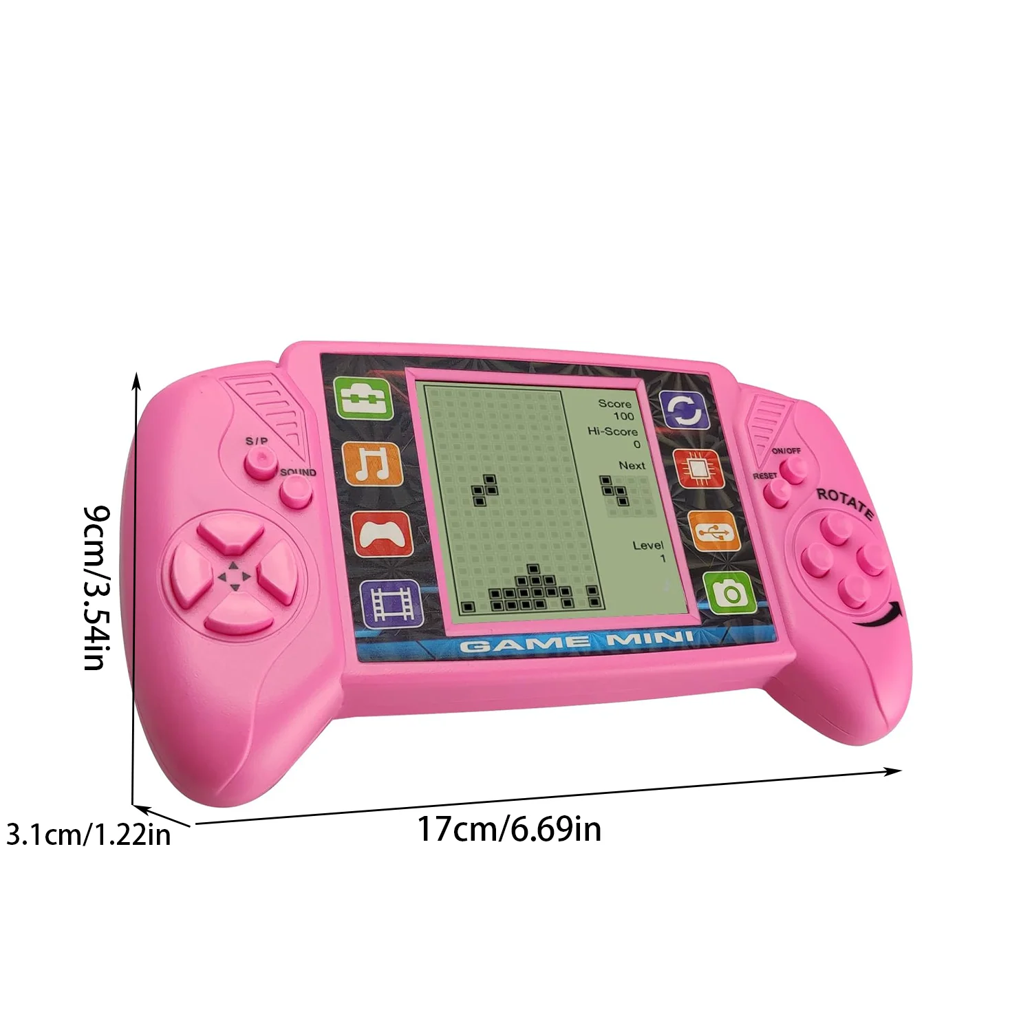 Classici giocattoli per console di gioco a blocchi, regali elettronici puzzle portatili retrò nostalgici per bambini