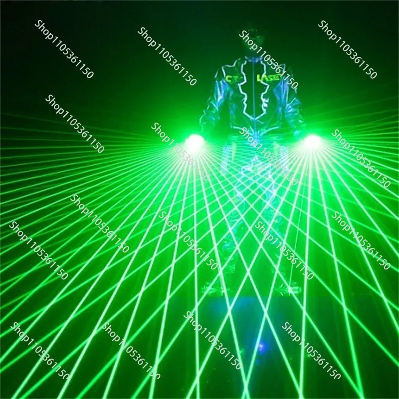 New Laser Half Finger Gloves League of Legends Iron Man Luminous LED Fluorescent Gloves Team Dance Tide